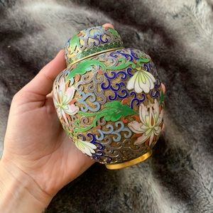 Antique Brass & Inlay Vessel